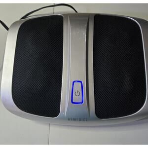 HoMedics Shiatsu Elite Foot Massager Silver With Heat FMS-200H Tested Works